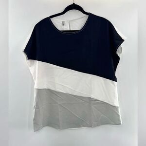 3for$20 Meaneor Tri Color Blouse size XL NWT